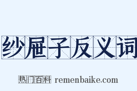 纱屉子反义词是什么意思的图片